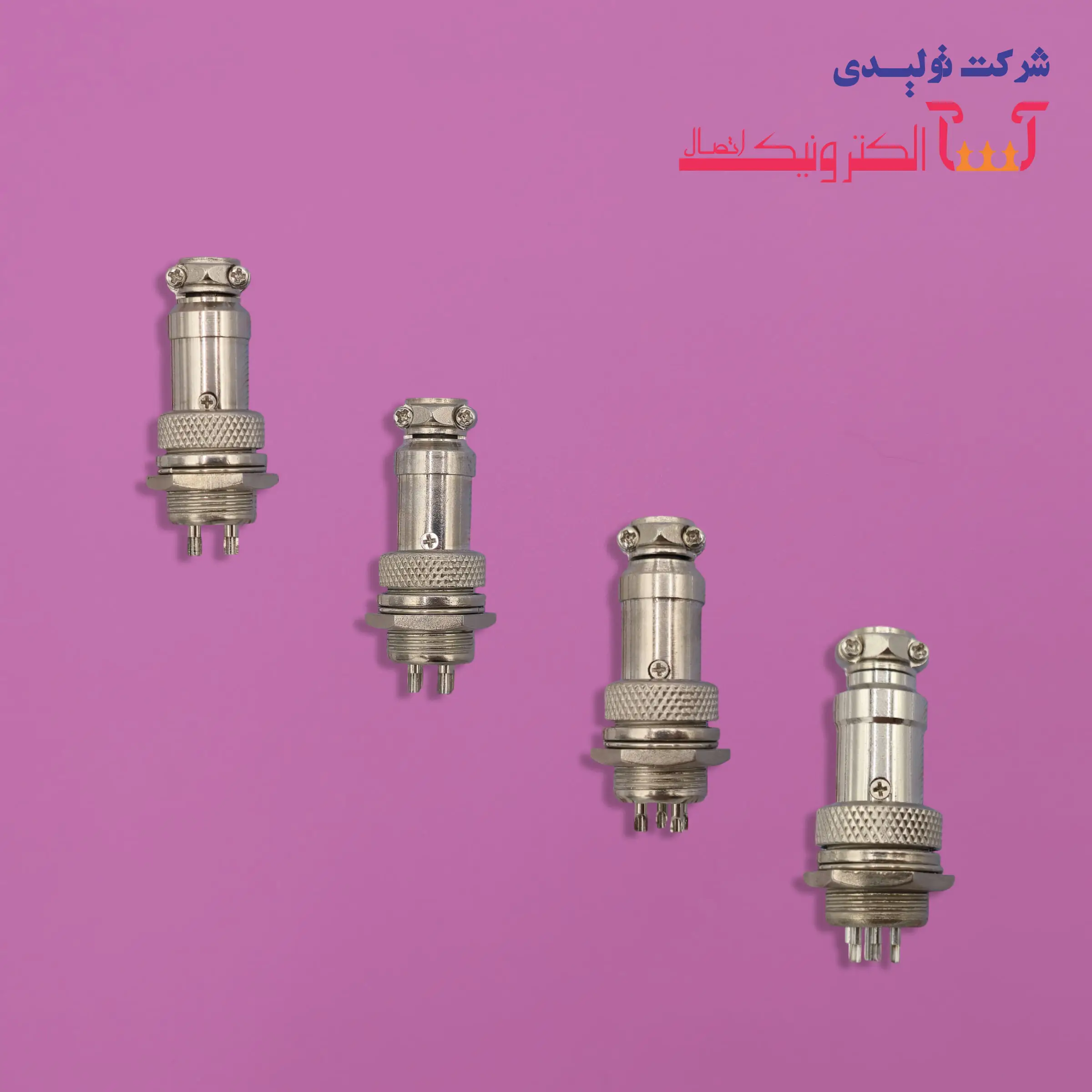 کانکتور نظامی گرد فلزی قطر 16mm پنلی